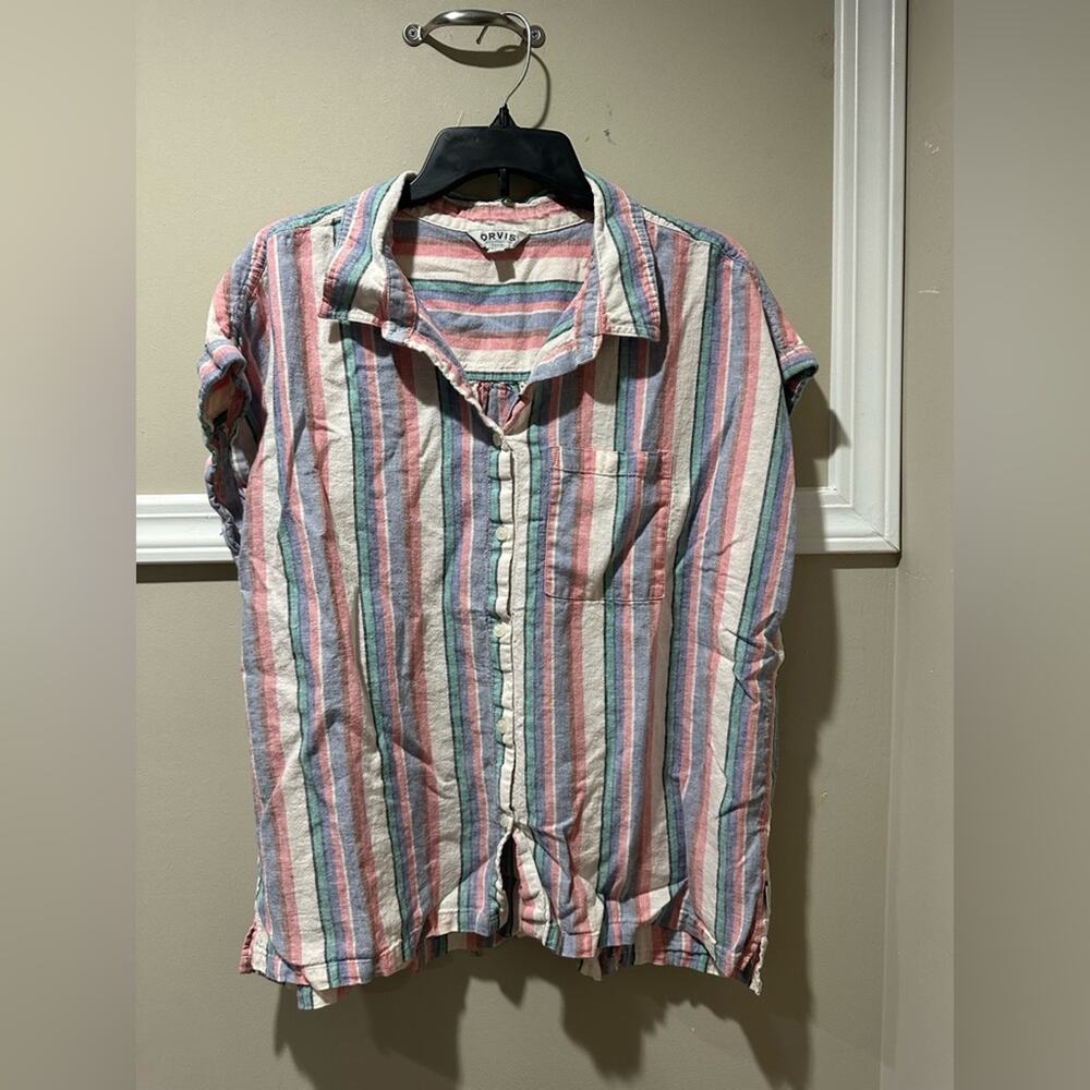 Colorful Striped Short Sleeve Shirt